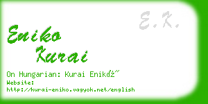 eniko kurai business card